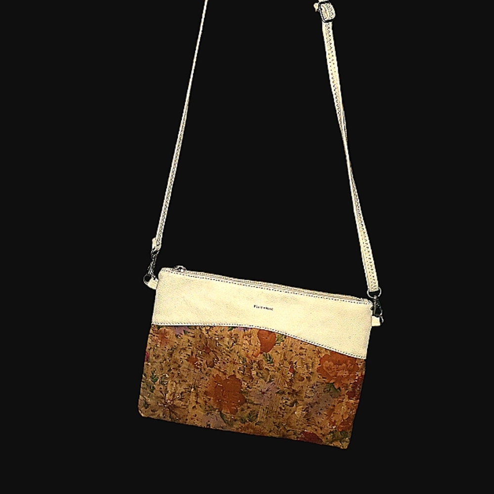PIXIE MOOD FLORAL CORK CROSSBODY EUC